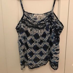 Never worn blue print cropped cami