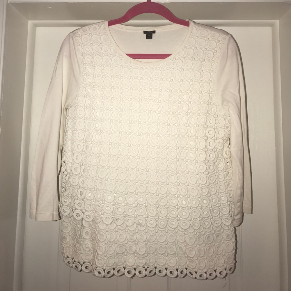 J-Crew Eyelet Lace Blouse