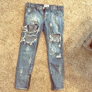 one teaspoon trashed free birds sz 25