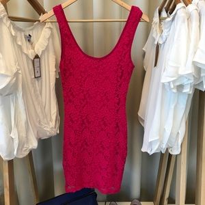 Pink lace dress