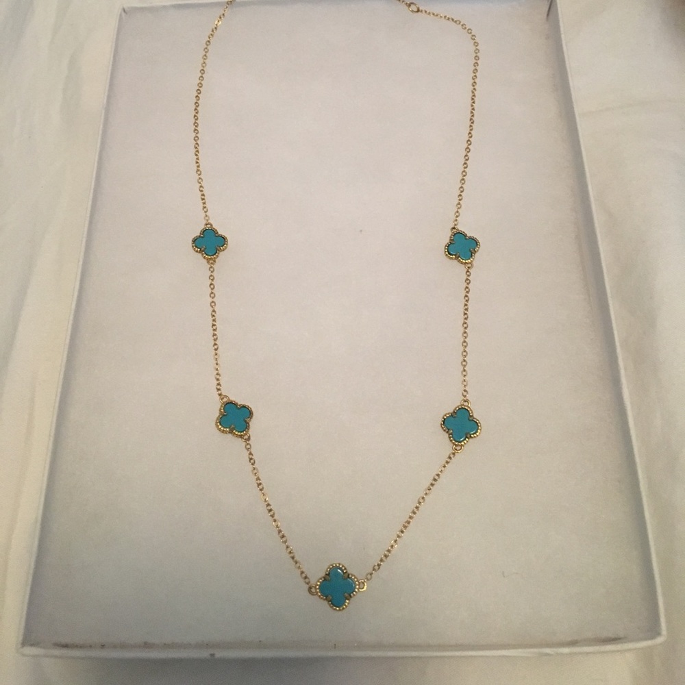 gold & turquoise necklace
