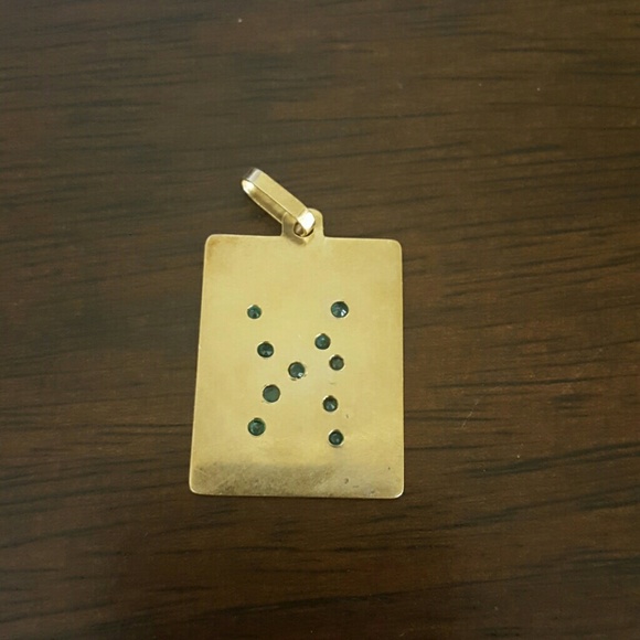 Gold 18k with genuine emeralds pendant - Picture 3 of 4