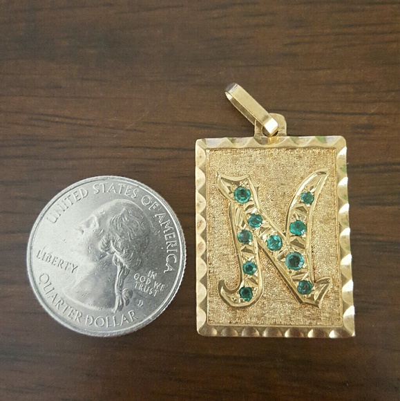 Gold 18k with genuine emeralds pendant - Picture 4 of 4