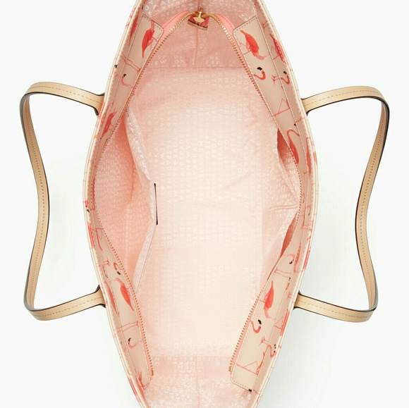 Make Offer! Kate Spade Signature Flamingo Tote - Picture 3 of 4