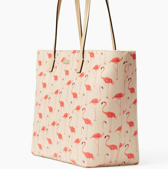 Make Offer! Kate Spade Signature Flamingo Tote - Picture 4 of 4
