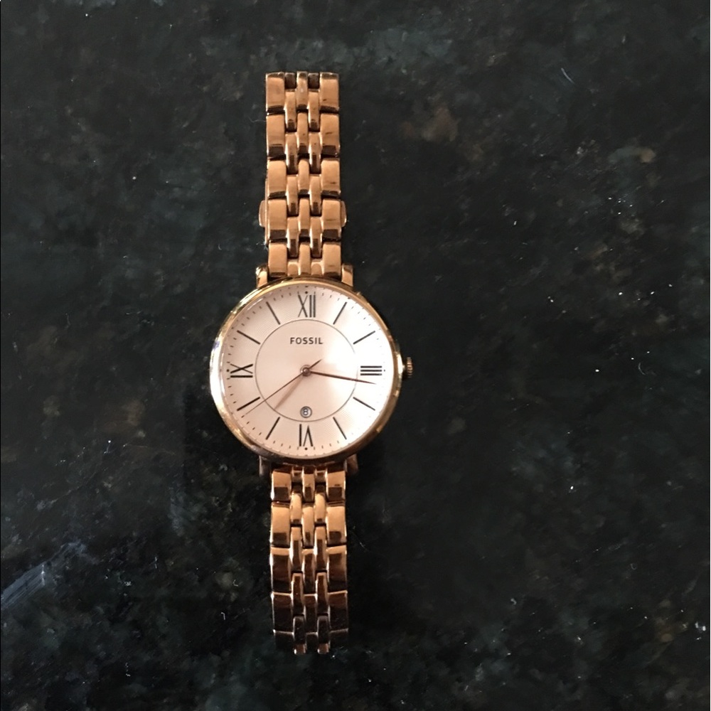 Fossil Rose Gold Watch $60
