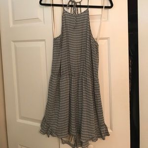 Printed halter romper