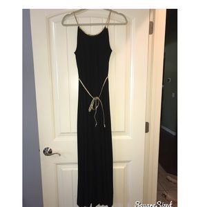 SALE! SHIPS TODAY Blk w/gold maxi dress NWT