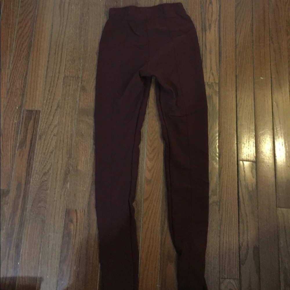 Super slim burgundy pants