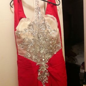 Red sexy prom or wedding dress