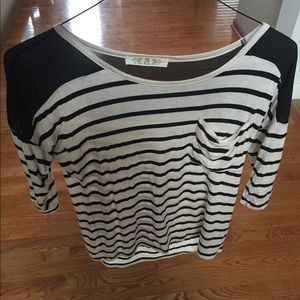Striped long sleeved pocket tee from Pink Rose!