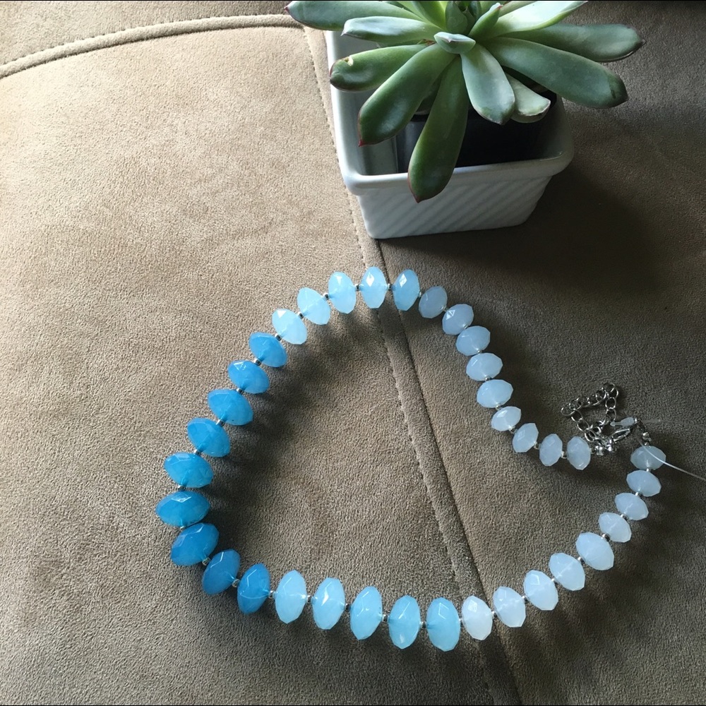 Charlie Paige Blue Ombré Necklace