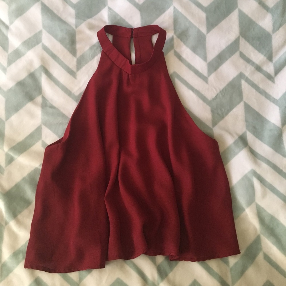 High-neck tank top