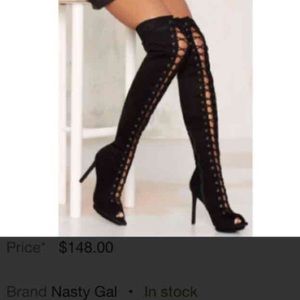 Nasty Gal over the knee heeled boot