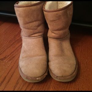Brown Uggs worn, but still in decent condition