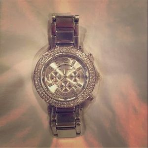 Michael Kors silver bling watch