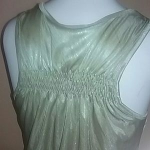 NWT Racer back drape front gold top. Medium