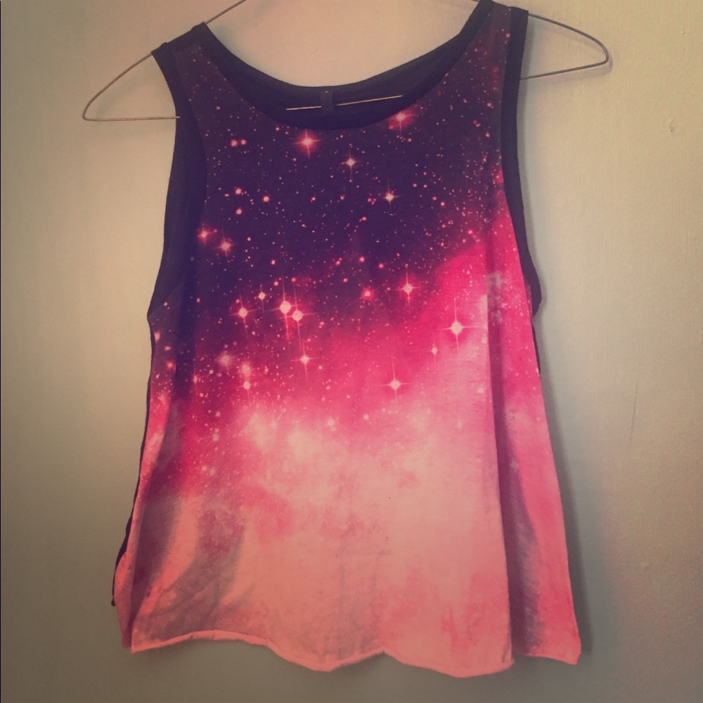 Open Back Galaxy Muscle Tank