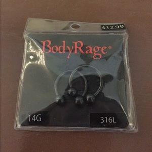 Black Nipple Rings NEVER BEEN WORN