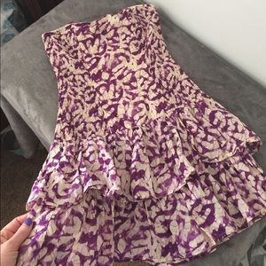 Strapless mini dress