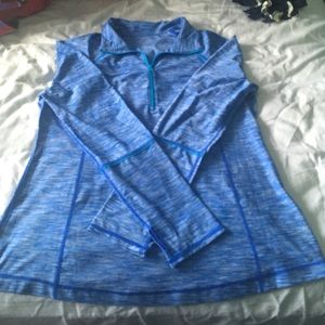 Blue athletic quarter zip