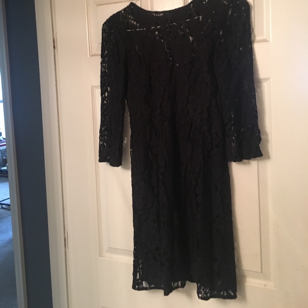 Black lace dress
