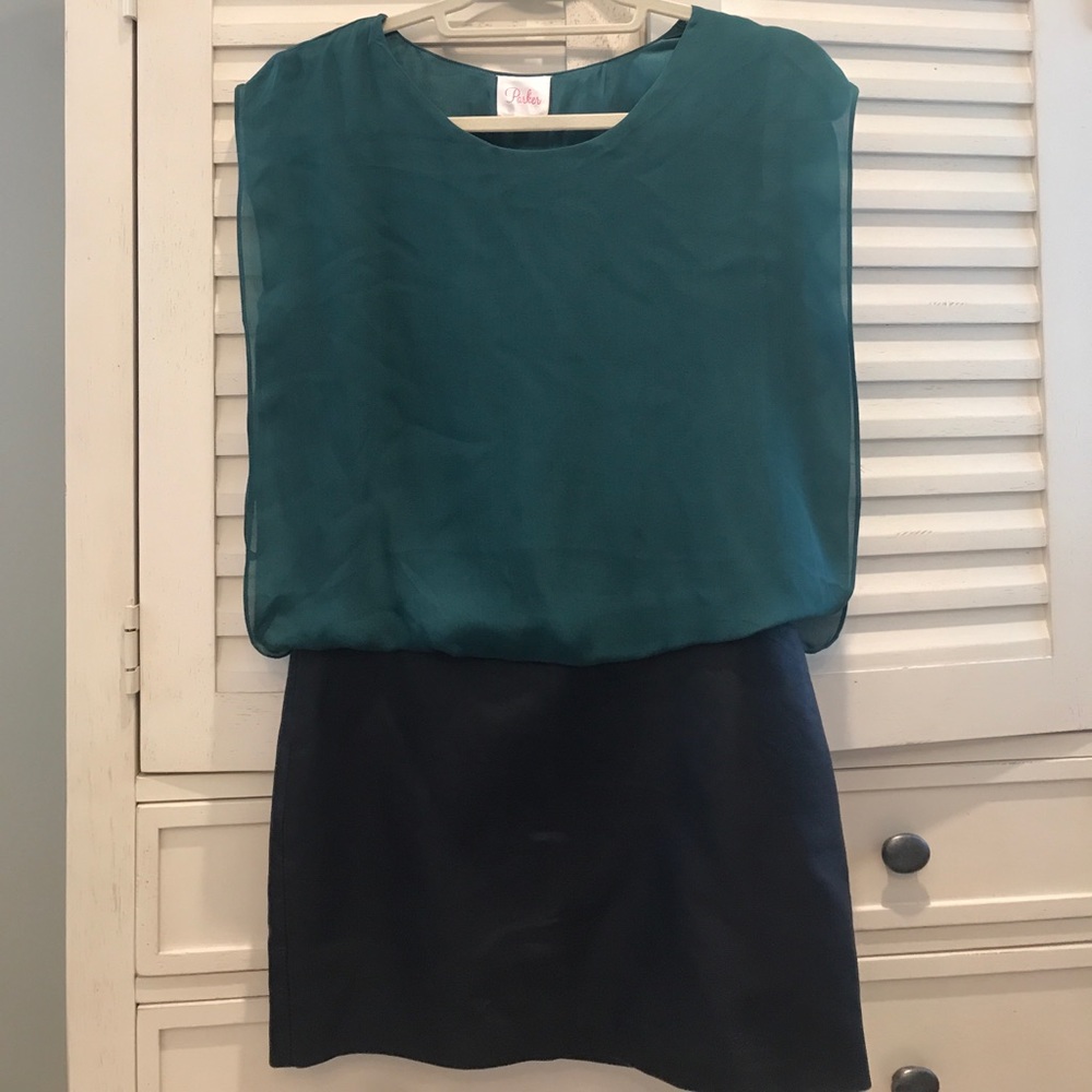 Leather skirt mini dress