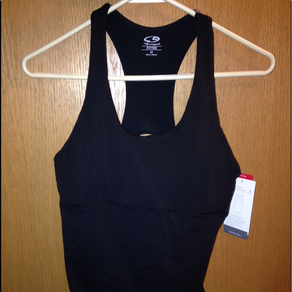 Large Racerback tank top CHAMPION black gray New - Picture 4 of 4