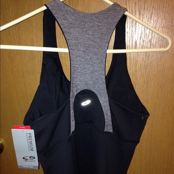 Large Racerback tank top CHAMPION black gray New - Picture 2 of 4
