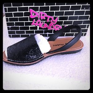 Black glittery sling backs. Super stylish!