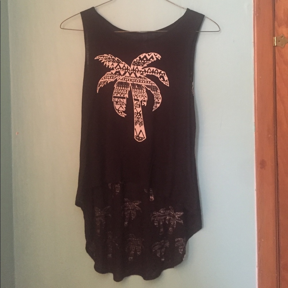 High-Low Palm Tree Muscle Tank