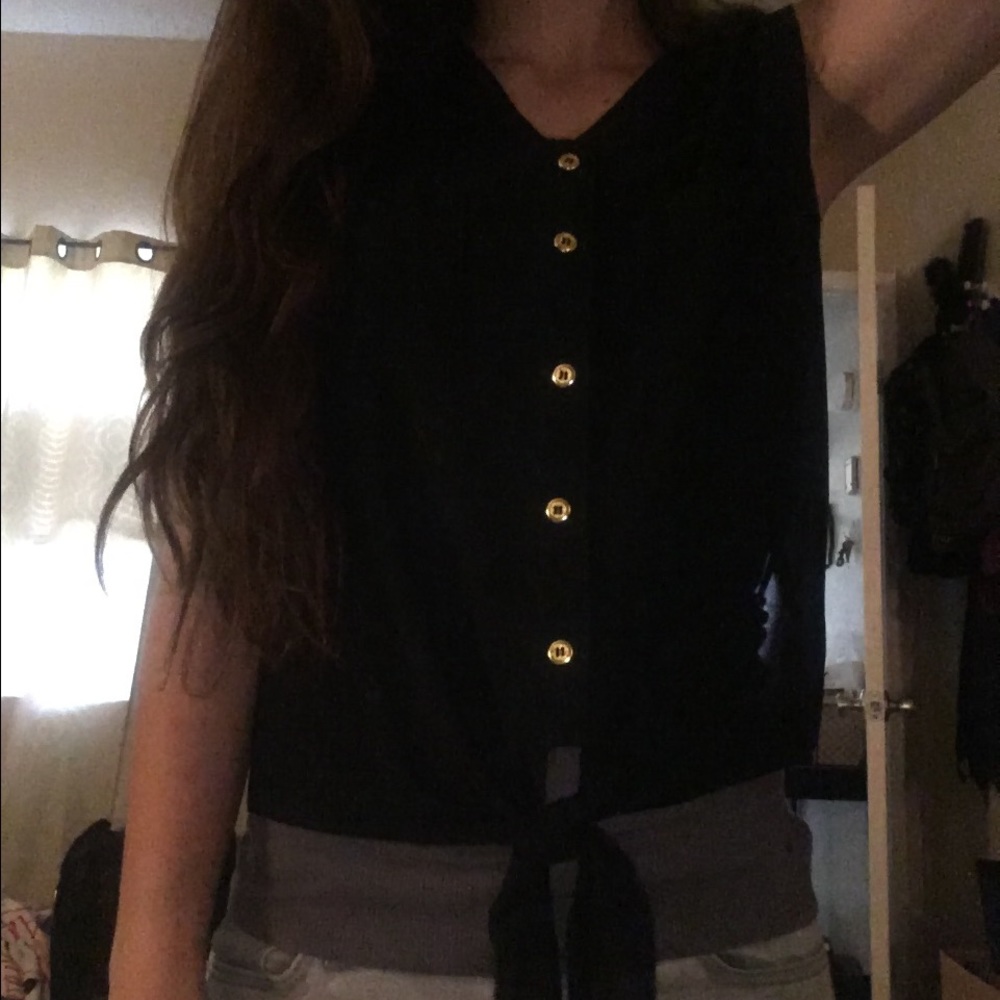 Black Button Up Blouse