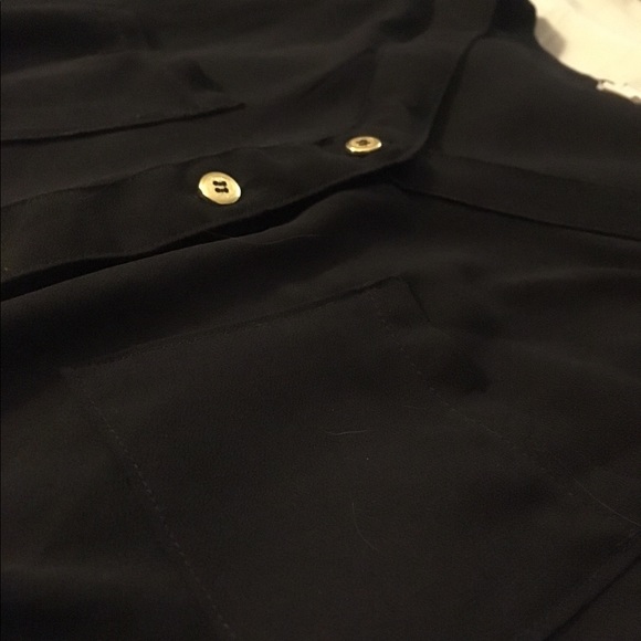 Black Button Up Blouse - Picture 4 of 5