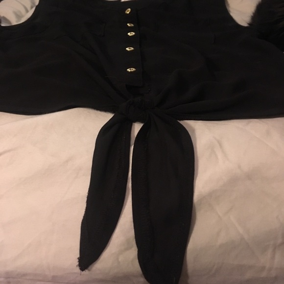 Black Button Up Blouse - Picture 5 of 5