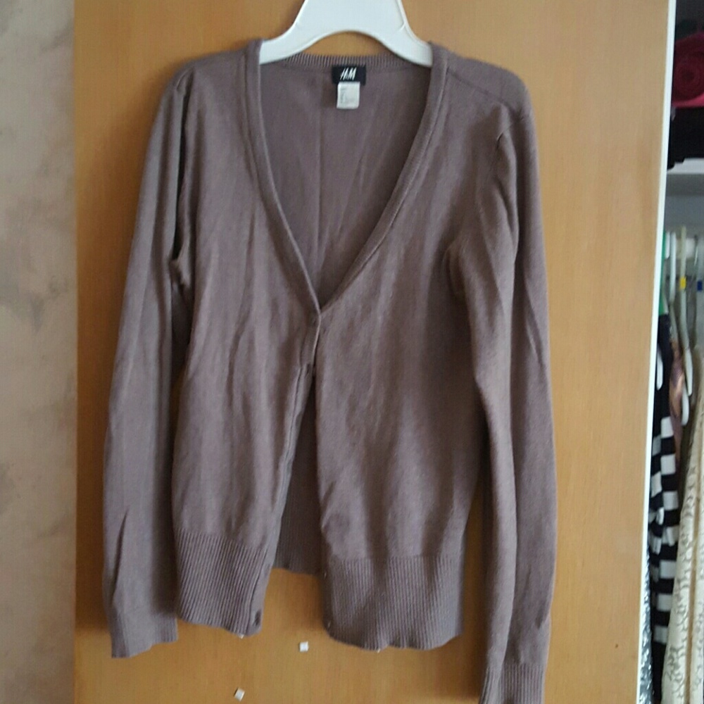 Brown cotton cardigan