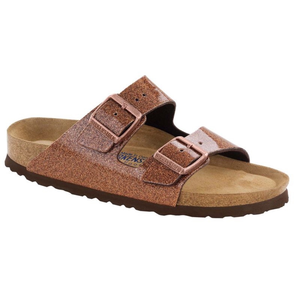 Gold bronze Arizona Softned Birkenstock 8.5