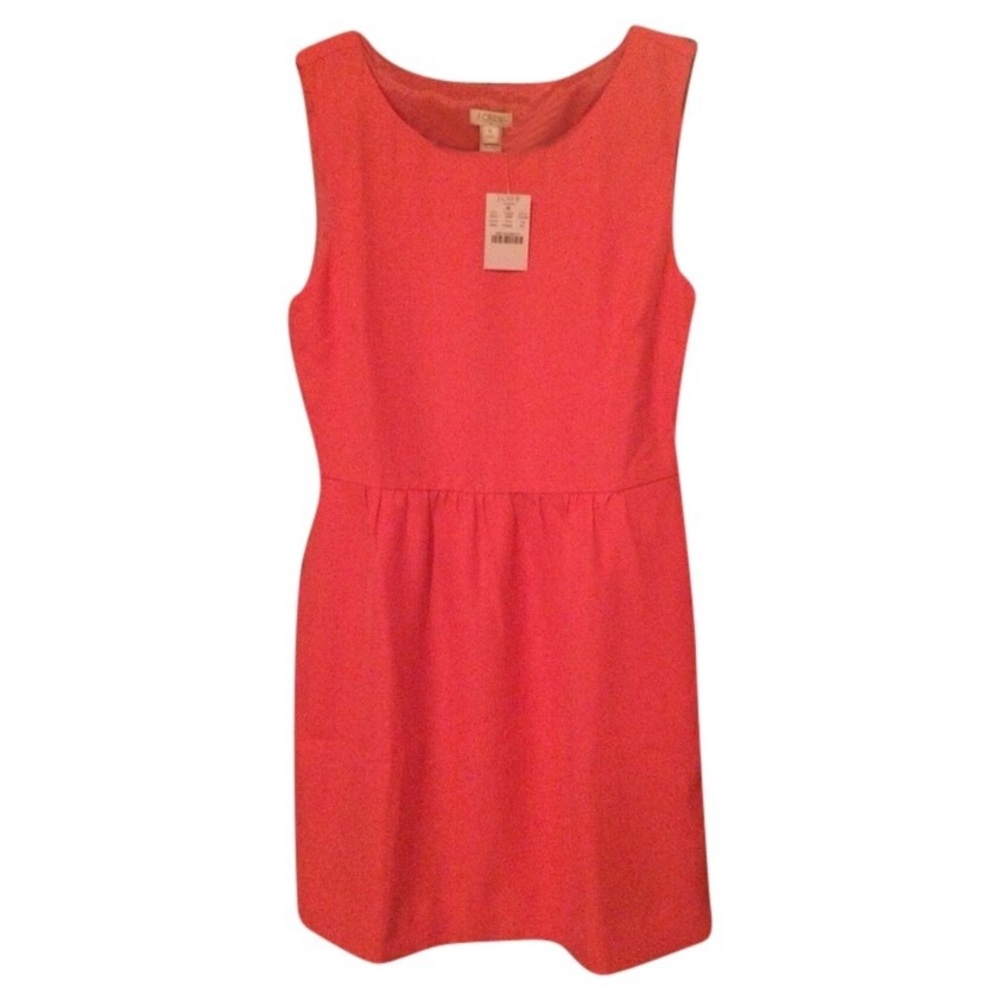 J.Crew Neon Coral shift dress