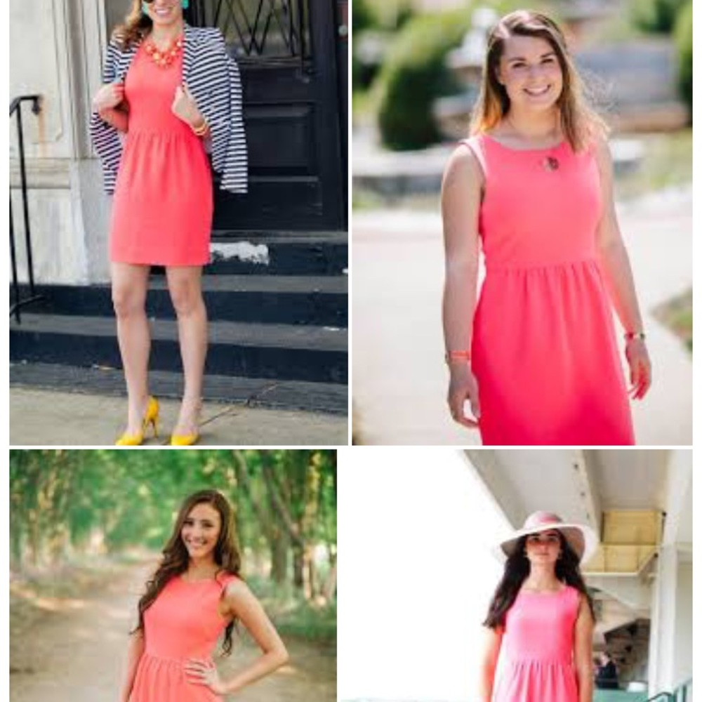 J.Crew Neon Coral shift dress - Picture 4 of 4