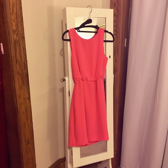 J.Crew Neon Coral shift dress - Picture 2 of 4