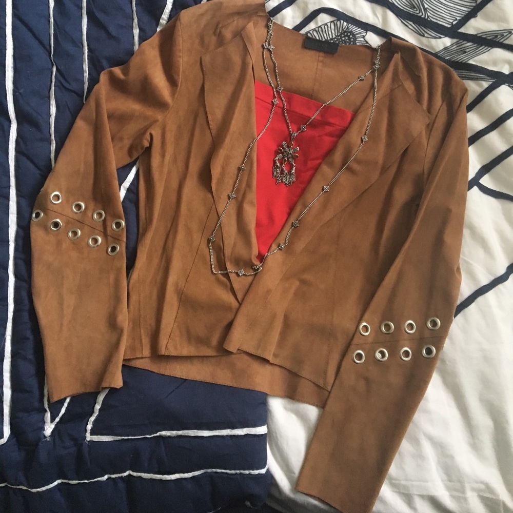 Buttery soft IKKS goat leather lightweight jacket