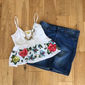 Anthropologie Maeve sleeveless flowery top