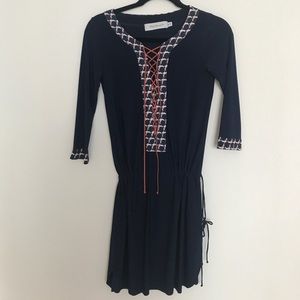 Navy blue mini dress