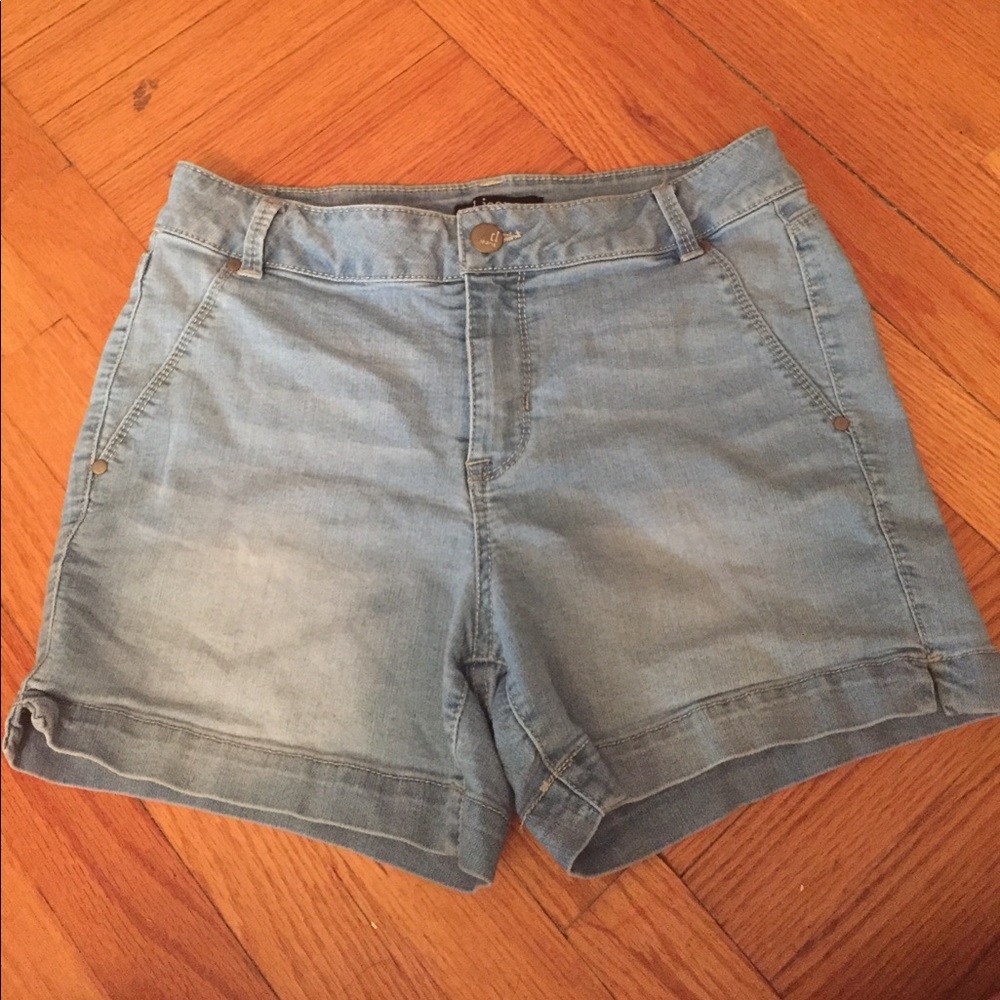 High cut jean shorts