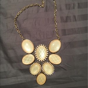 Gold cream necklace