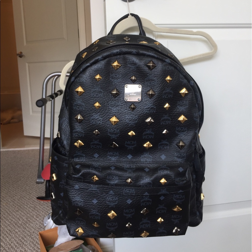MCM black large backpack