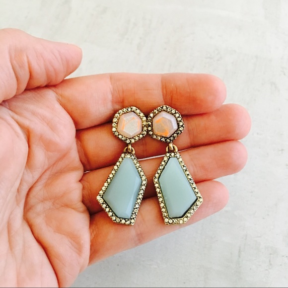 SALE Geo Drop Earrings - Picture 3 of 5