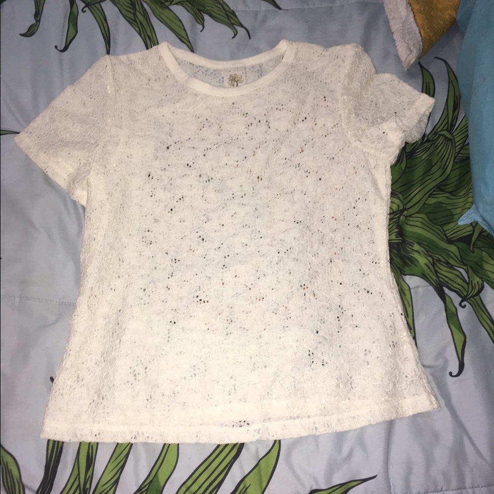 (SOLD) White Floral Top