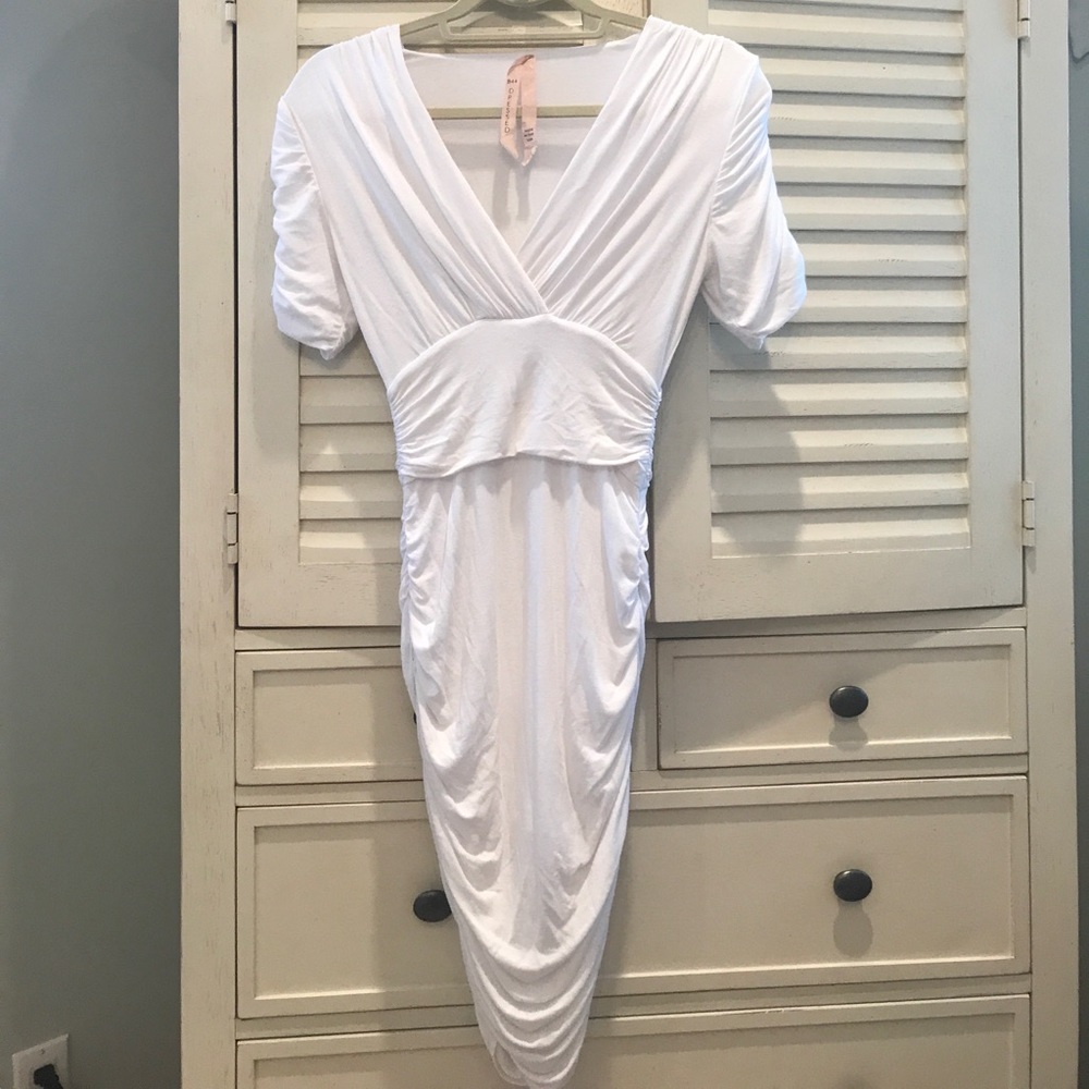 White body con dress
