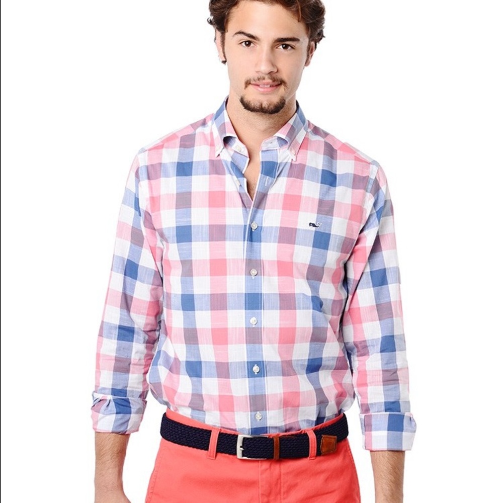 Vineyard Vines Men's Halyard plaid button down 🐳