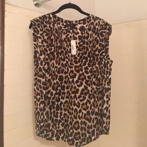 J. Crew Leopard Print Blouse